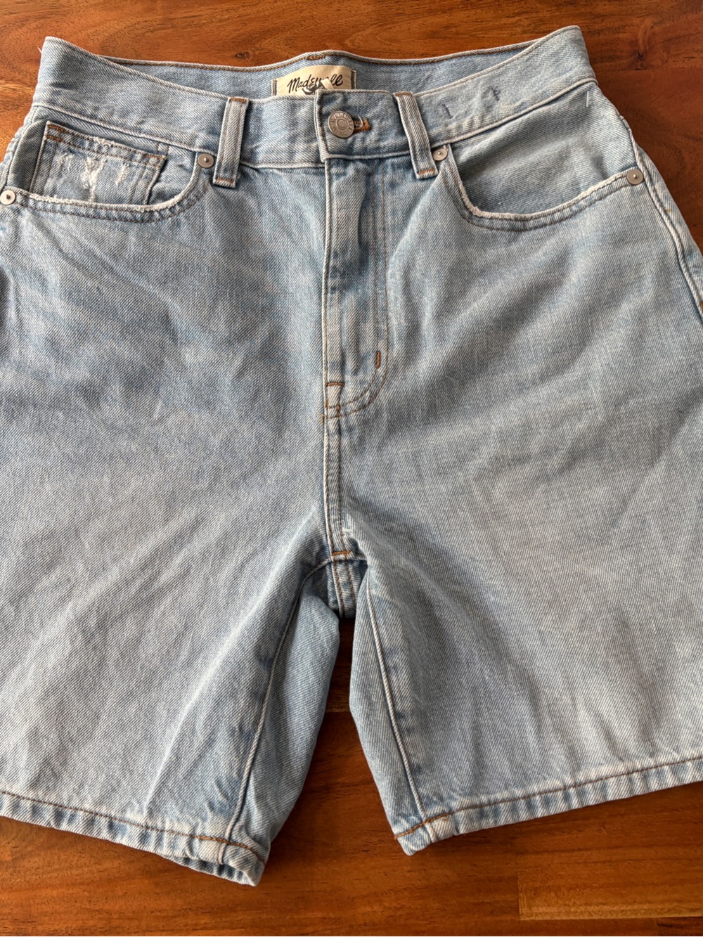 Madewell Baggy Denim Shorts Light Wash - Size 25